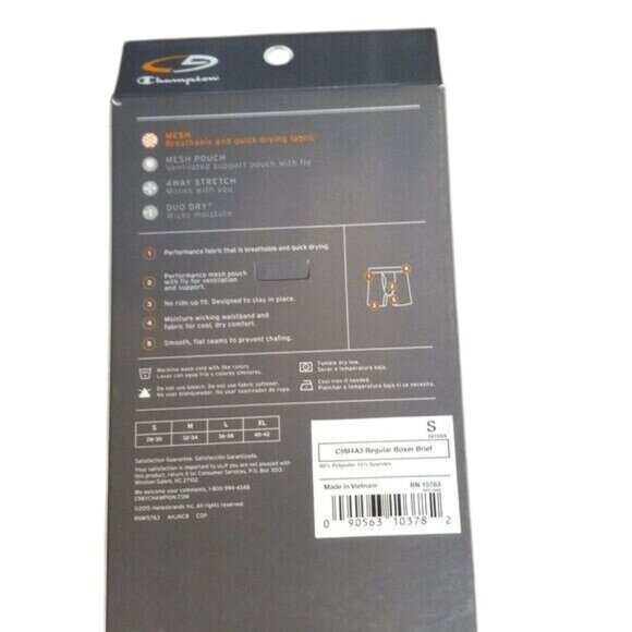 Champion Size S 28 30 Boxer Briefs Mens 2 Pack Regular Fit Black Green Mesh NEW - Picture 3 of 3